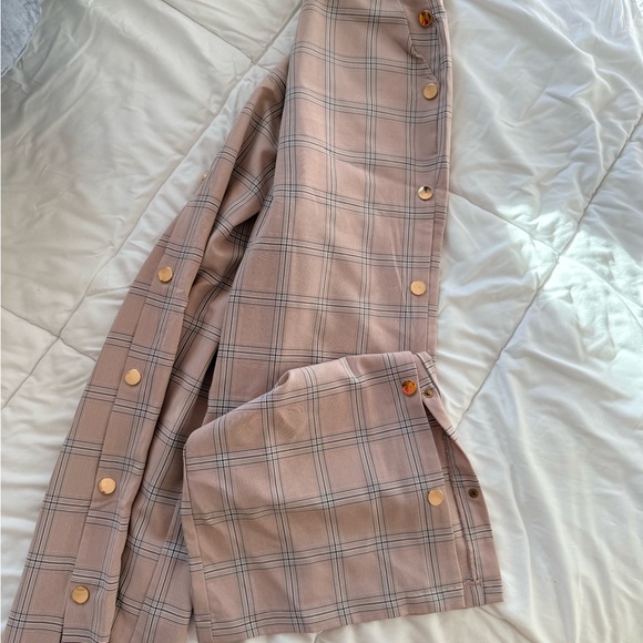 Pink Plaid Pants - Picture 3 of 4